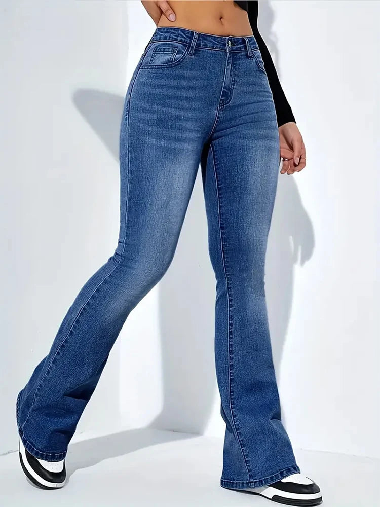 High-Waist Flared Jeans