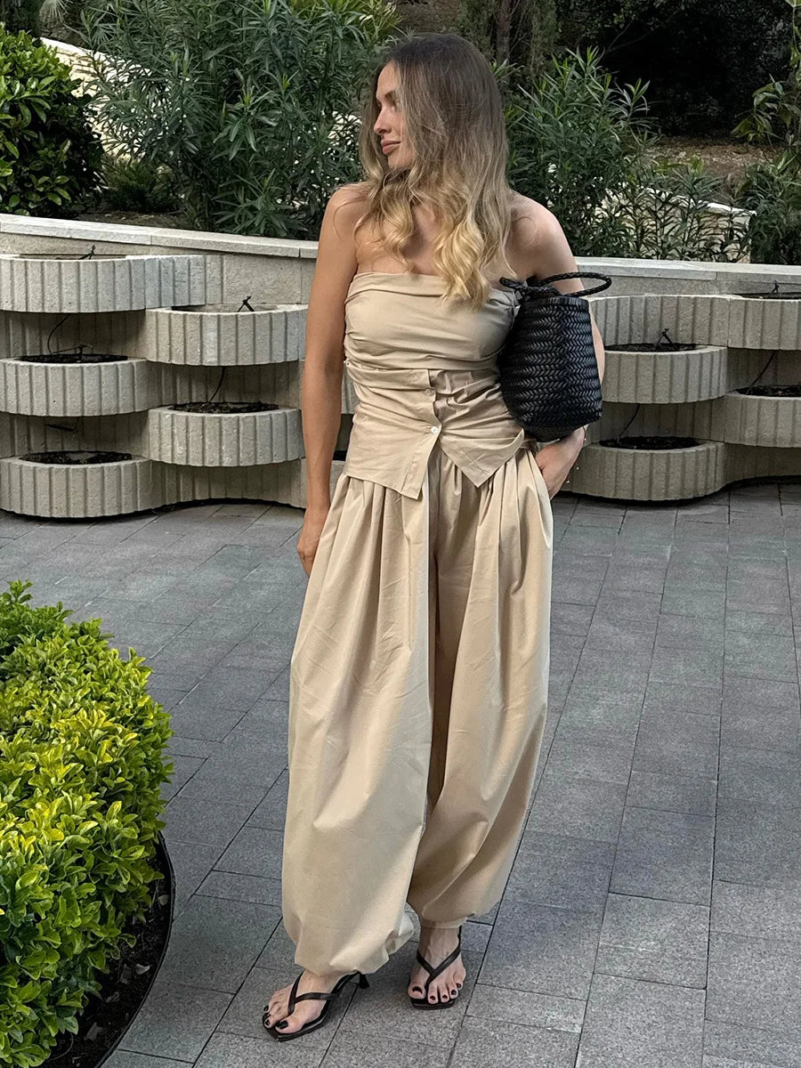 Cotton Lantern Trousers