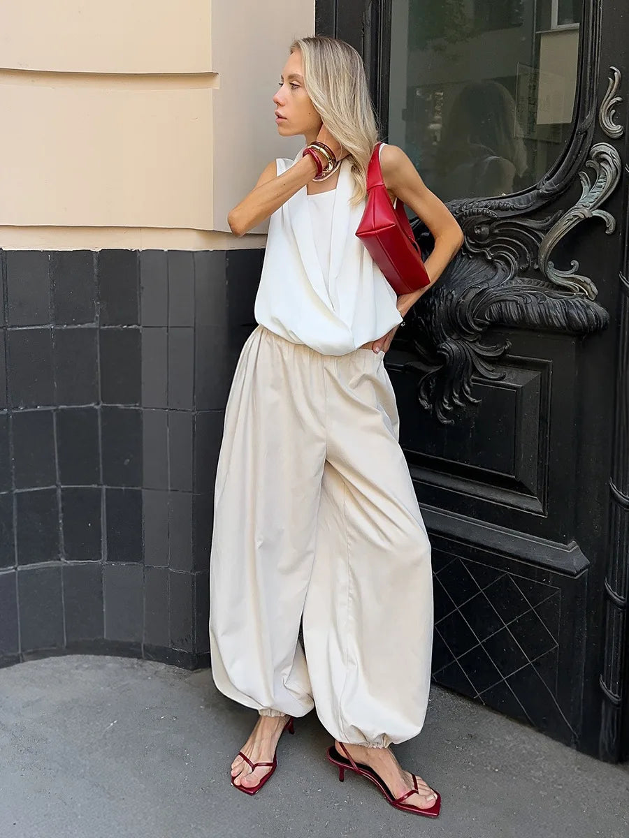 Cotton Lantern Trousers