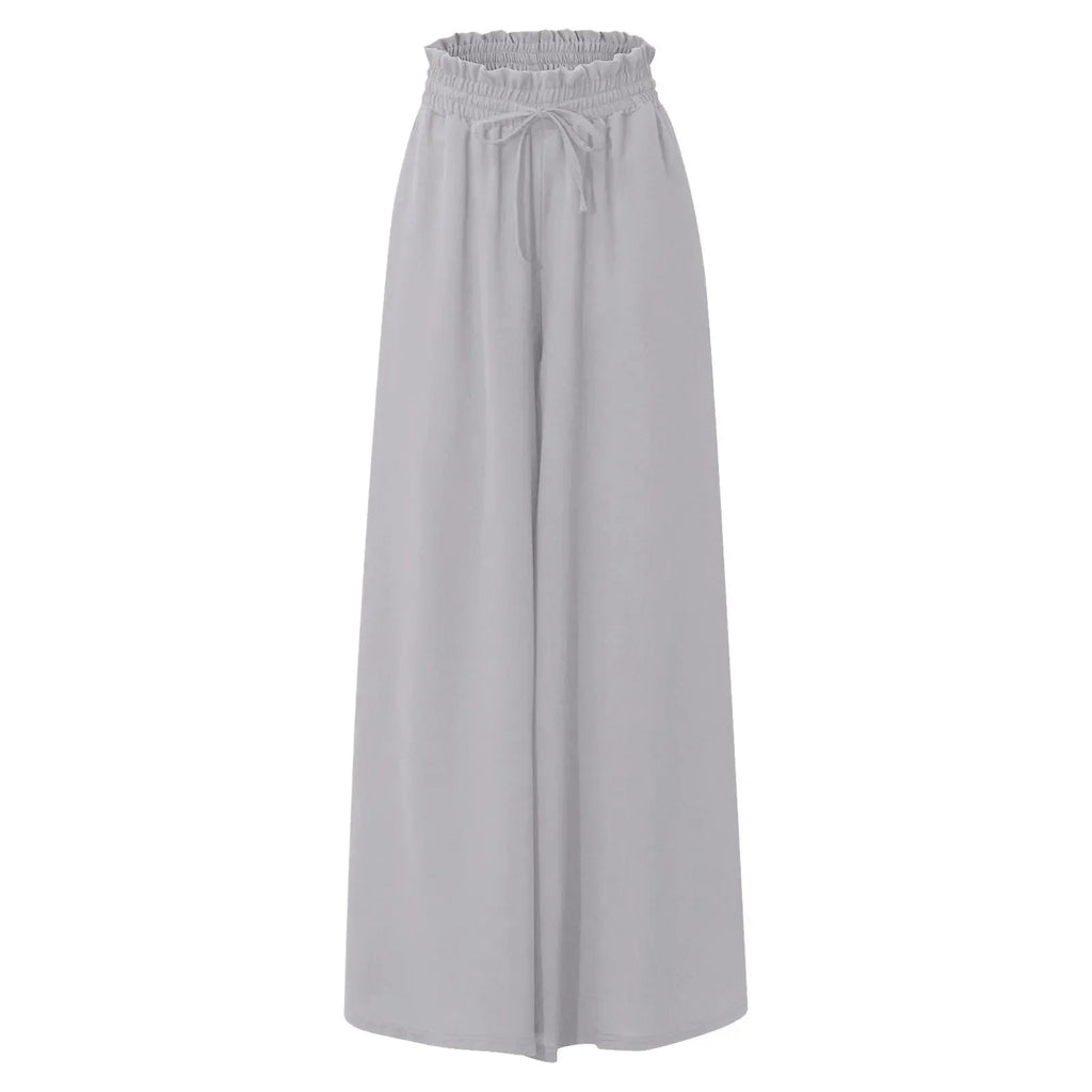 Drawstring Wide-Leg Trousers