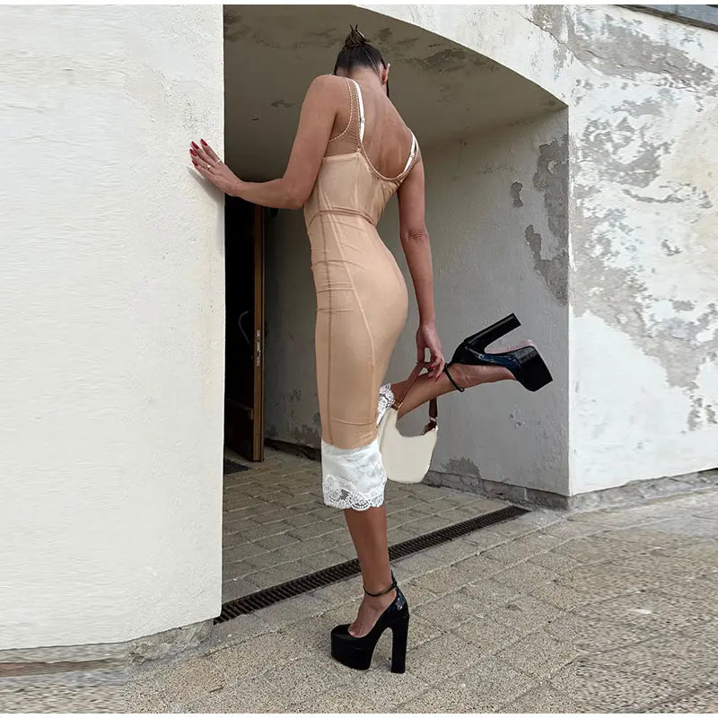 Sheer Mesh Maxi Dress