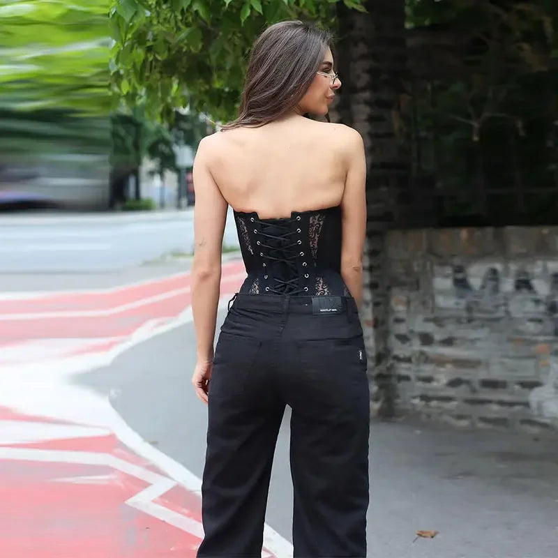 Corset Lace-Up Top