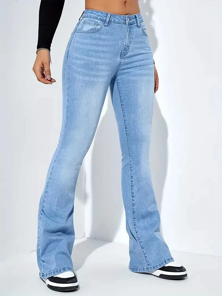 High-Waist Flared Jeans