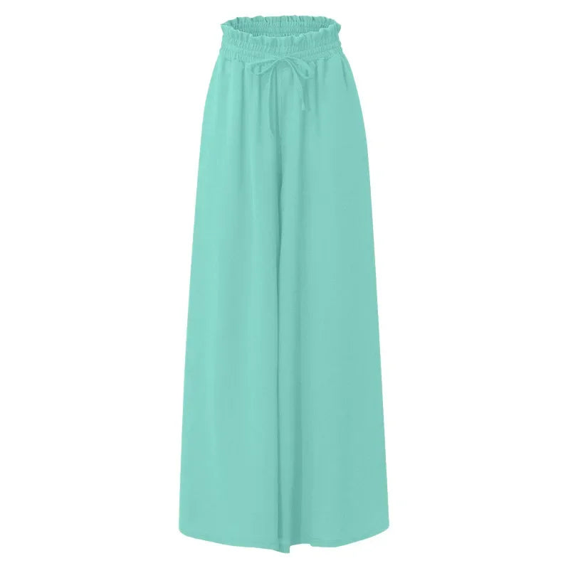 Drawstring Wide-Leg Trousers