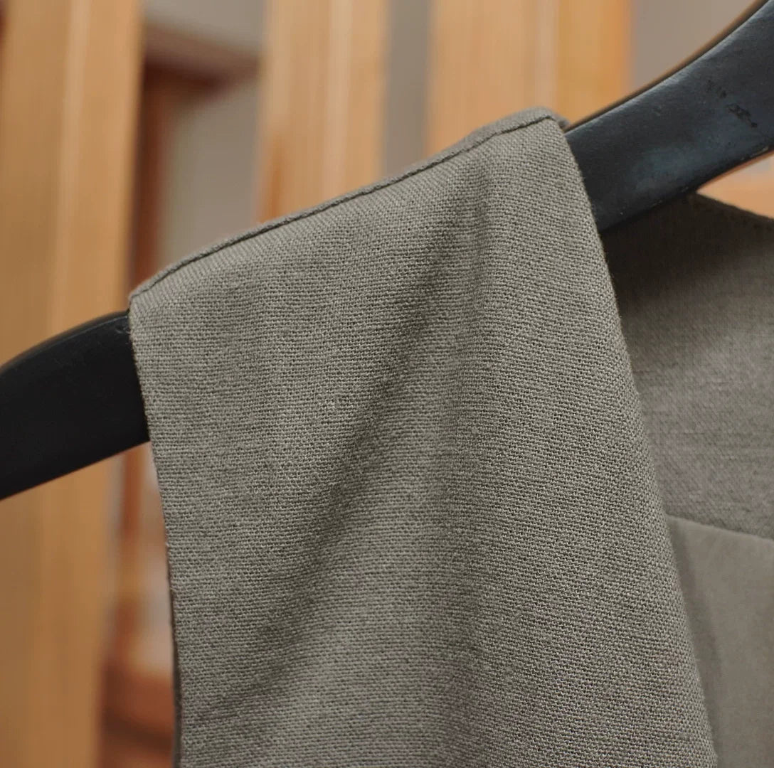 Asymmetric Linen Waistcoat