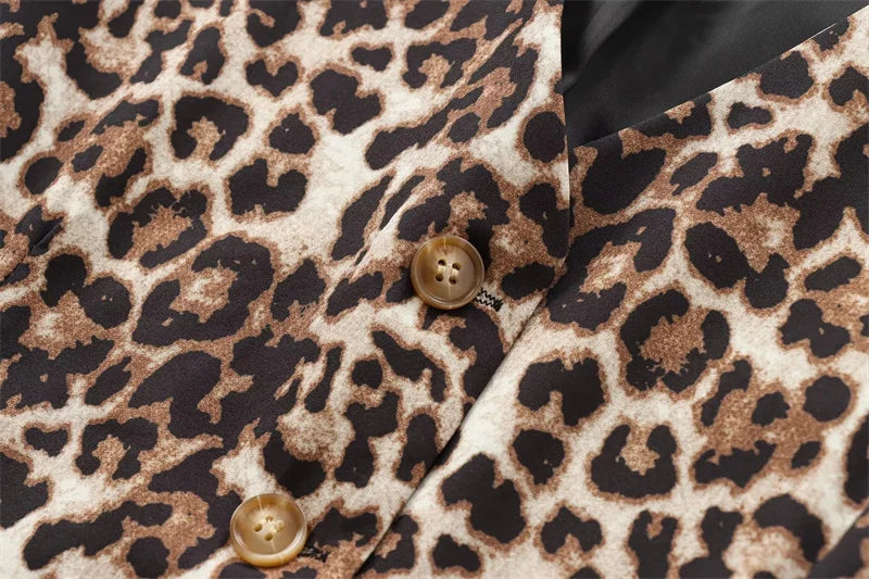 Leopard Print Cropped Gilet