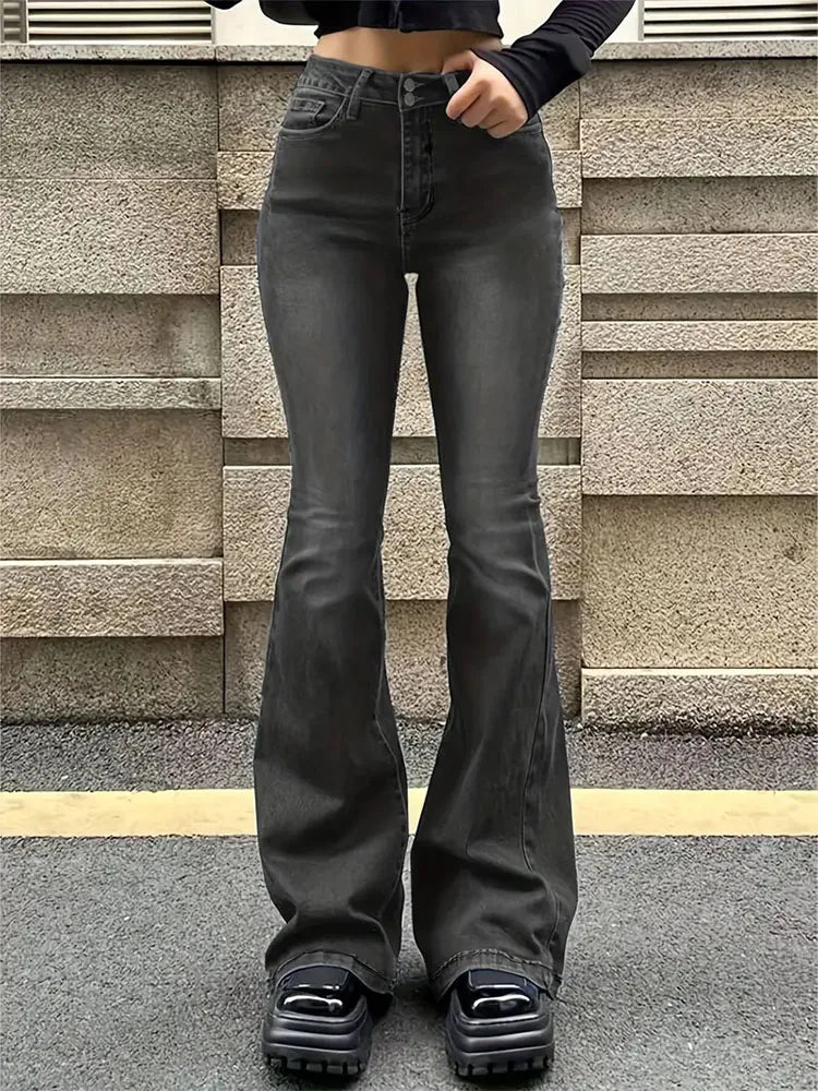 High-Waist Flared Jeans