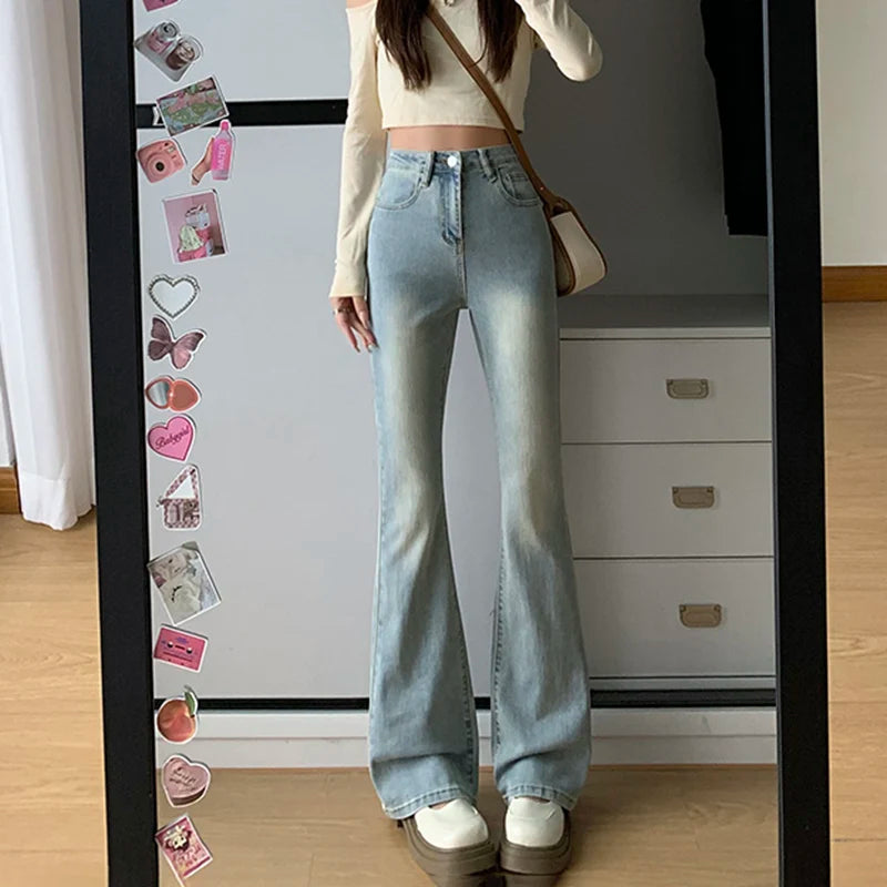High-Waist Flared Jeans