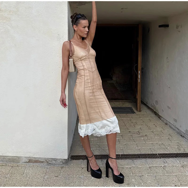 Sheer Mesh Maxi Dress