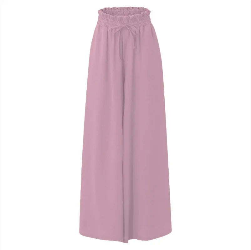 Drawstring Wide-Leg Trousers