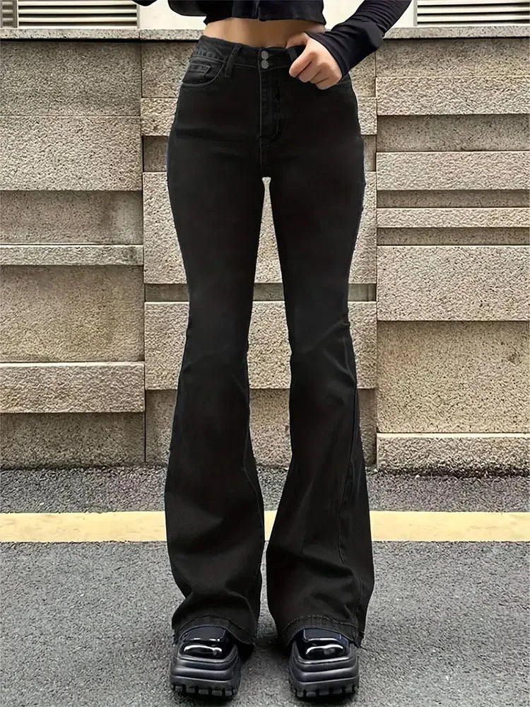 High-Waist Flared Jeans