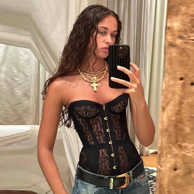 Corset Lace-Up Top