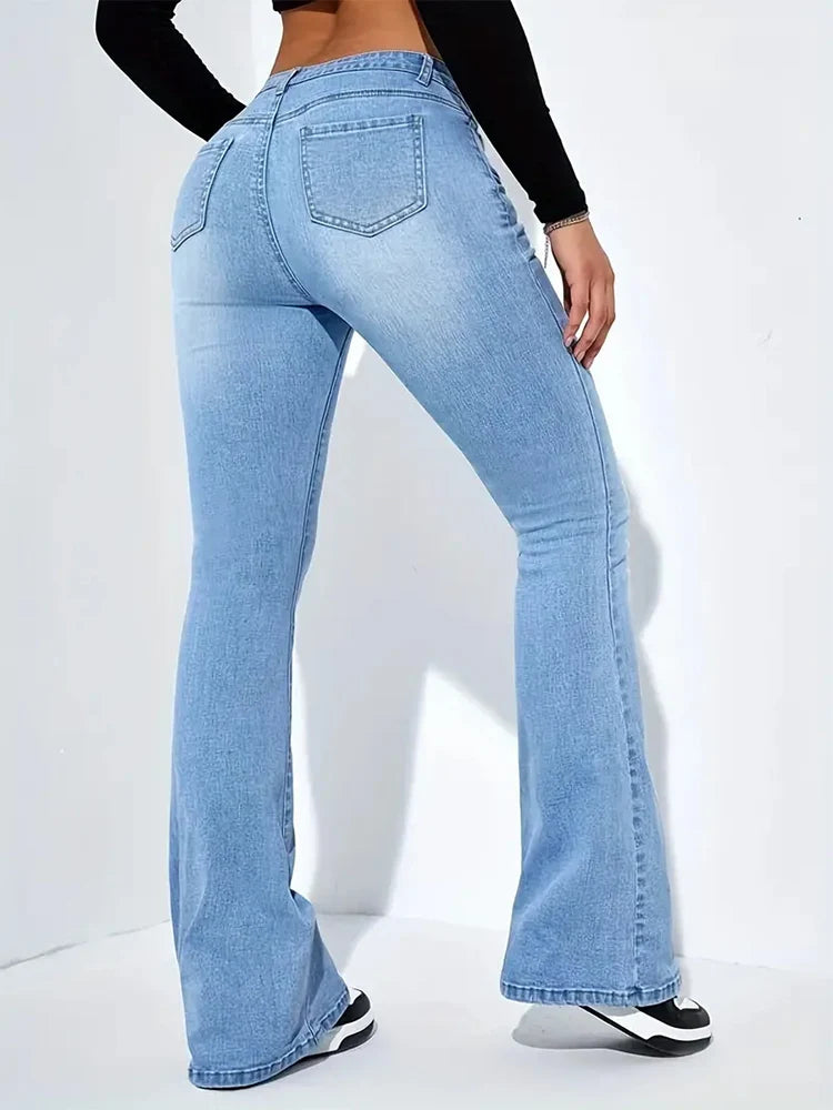 High-Waist Flared Jeans