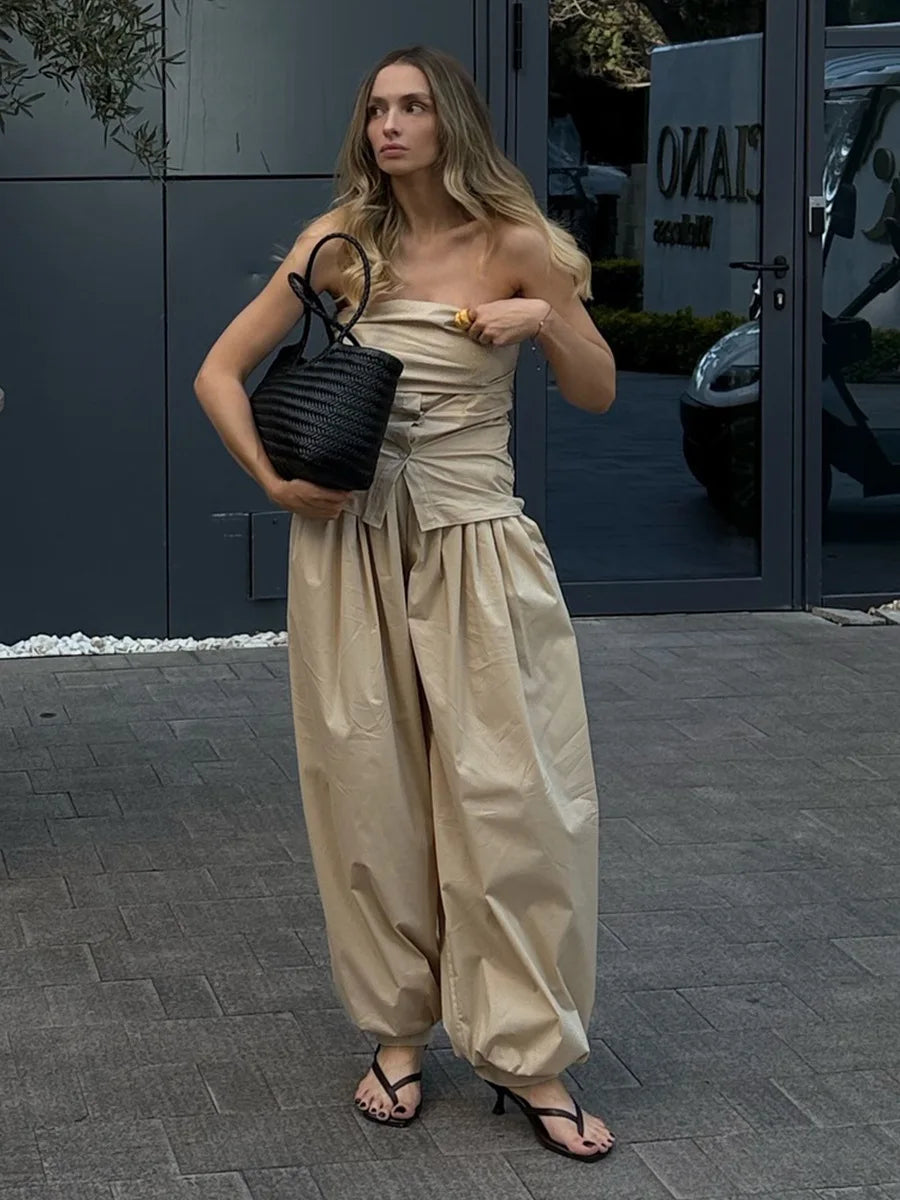 Cotton Lantern Trousers