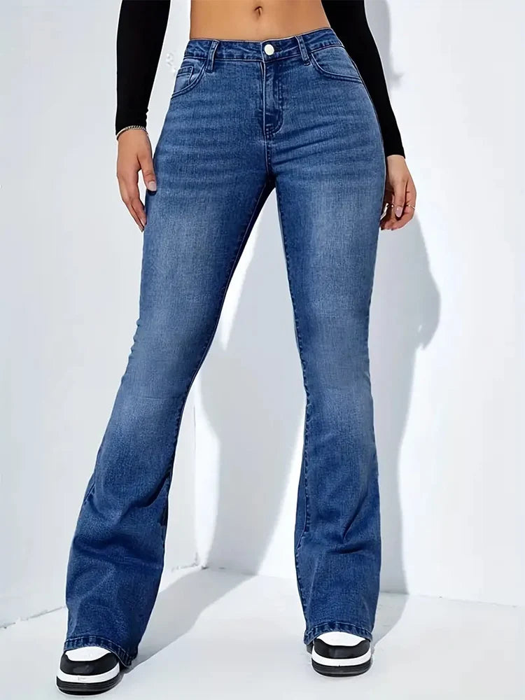 High-Waist Flared Jeans