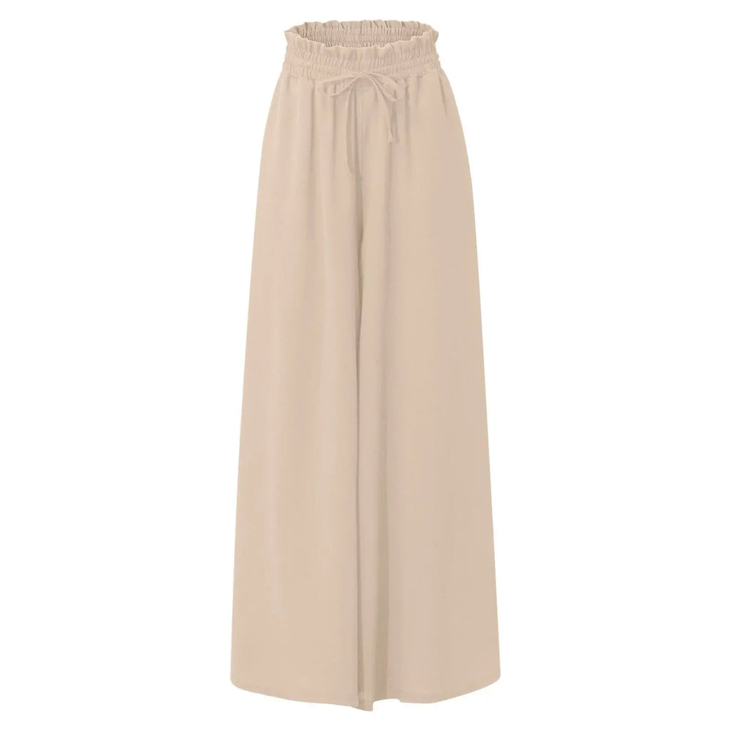 Drawstring Wide-Leg Trousers