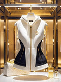 French Contrast Hooded Gilet