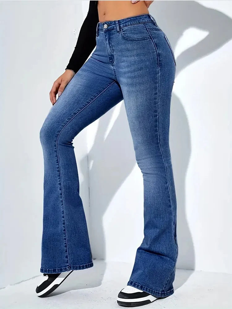 High-Waist Flared Jeans