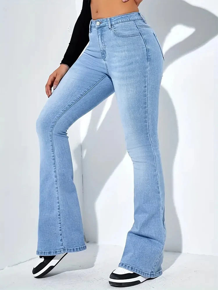 High-Waist Flared Jeans