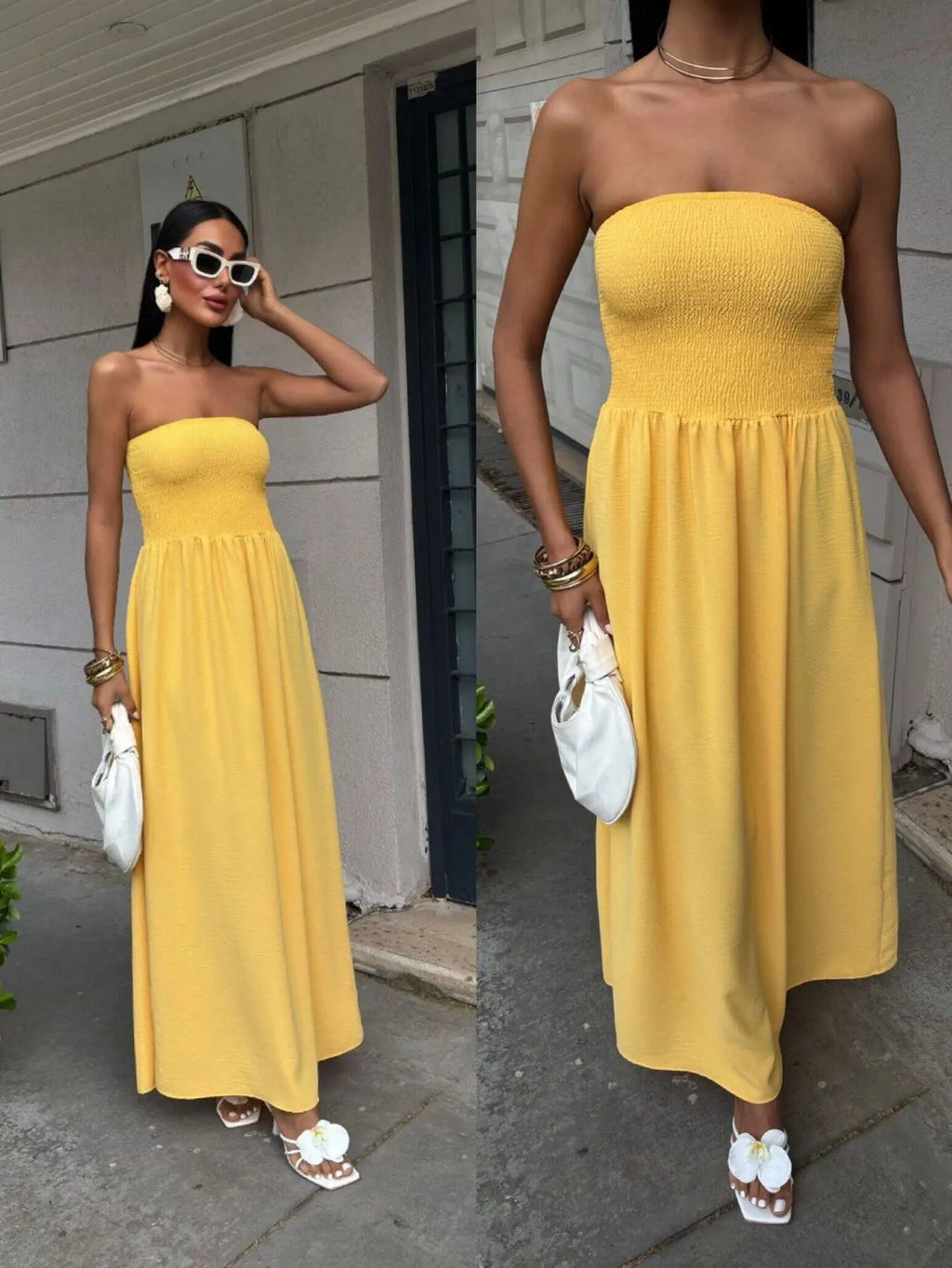 Off-Shoulder Maxi Dress