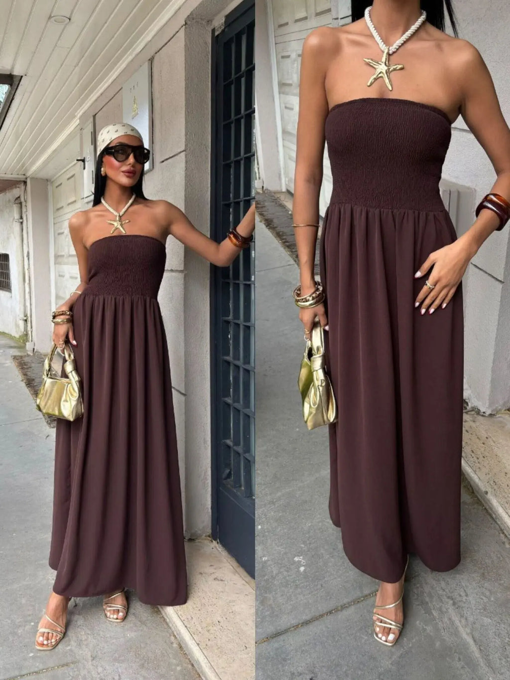 Off-Shoulder Maxi Dress