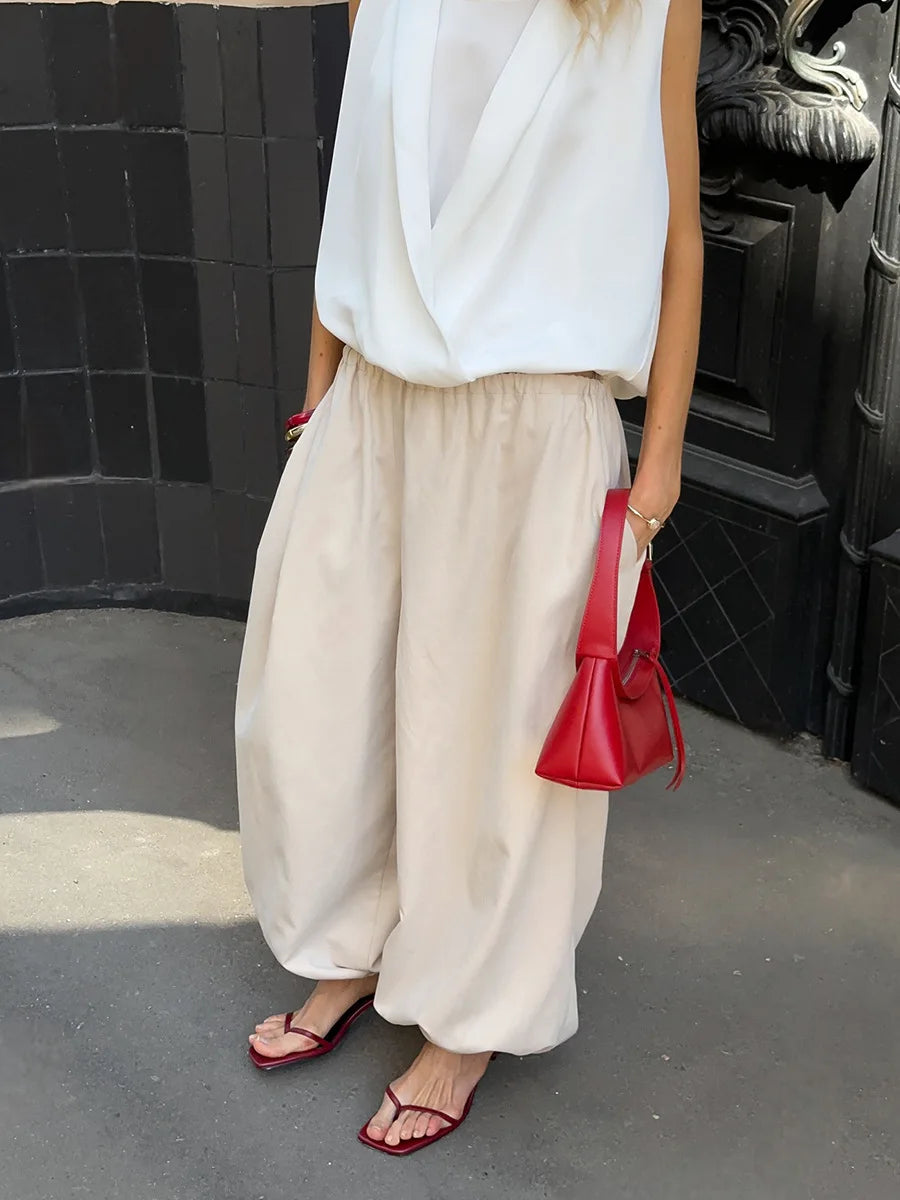 Cotton Lantern Trousers