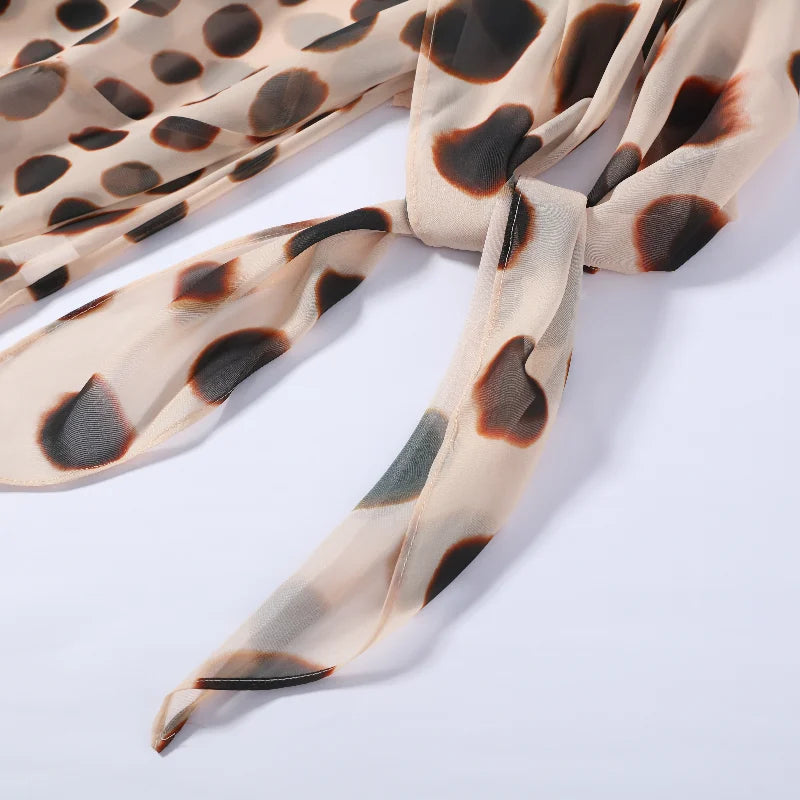 Animal Print Ruched Maxi Dress