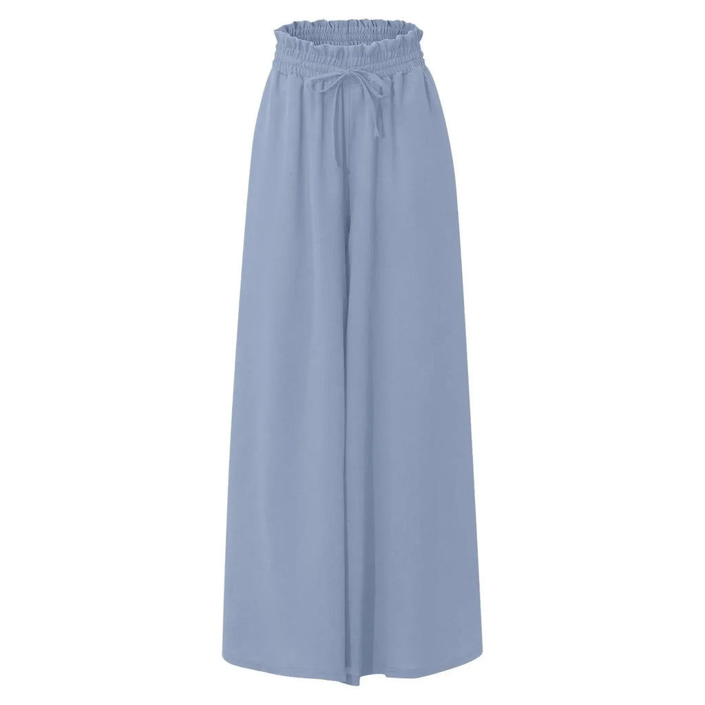 Drawstring Wide-Leg Trousers