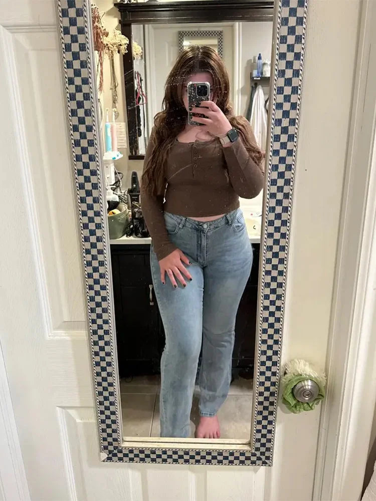 High-Waist Flared Jeans