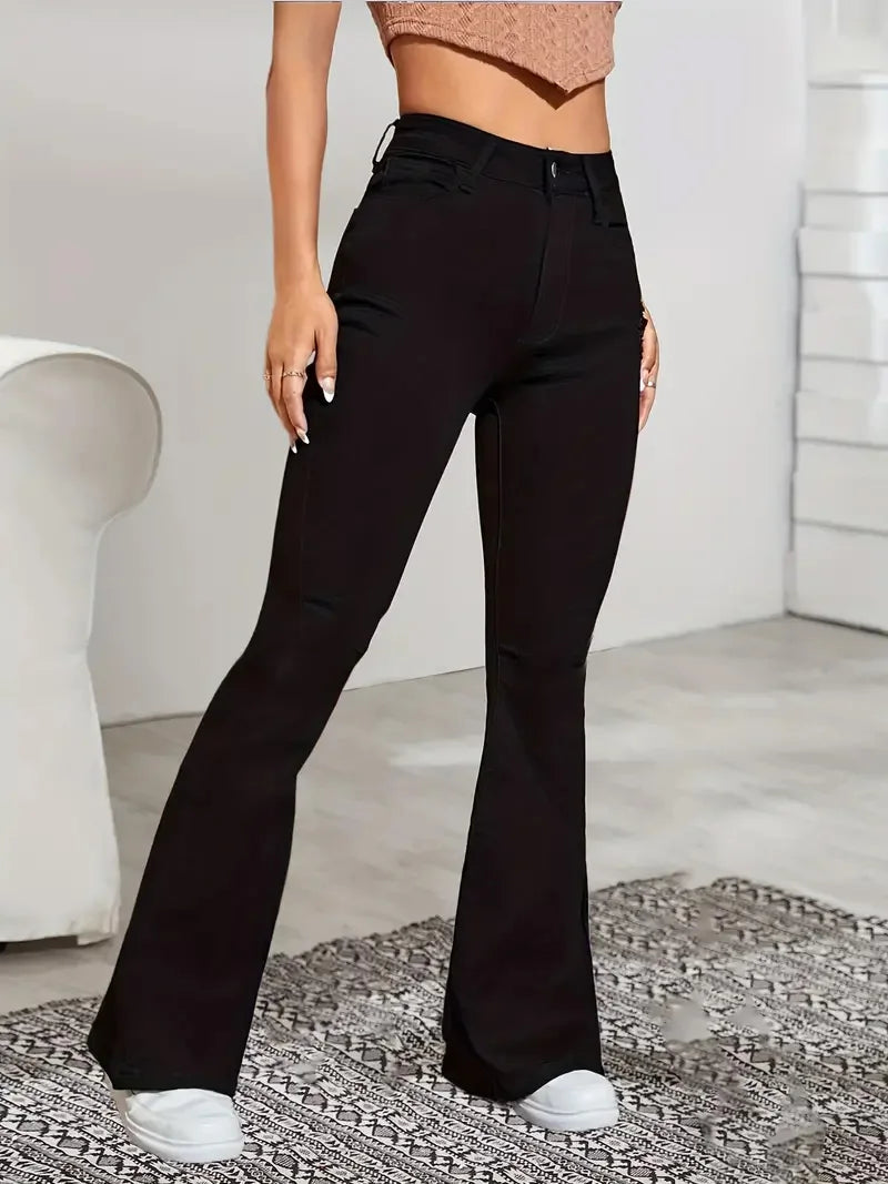 High-Waist Flared Jeans