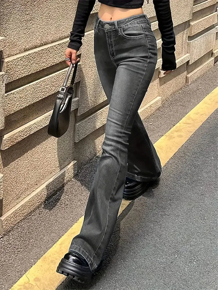 High-Waist Flared Jeans