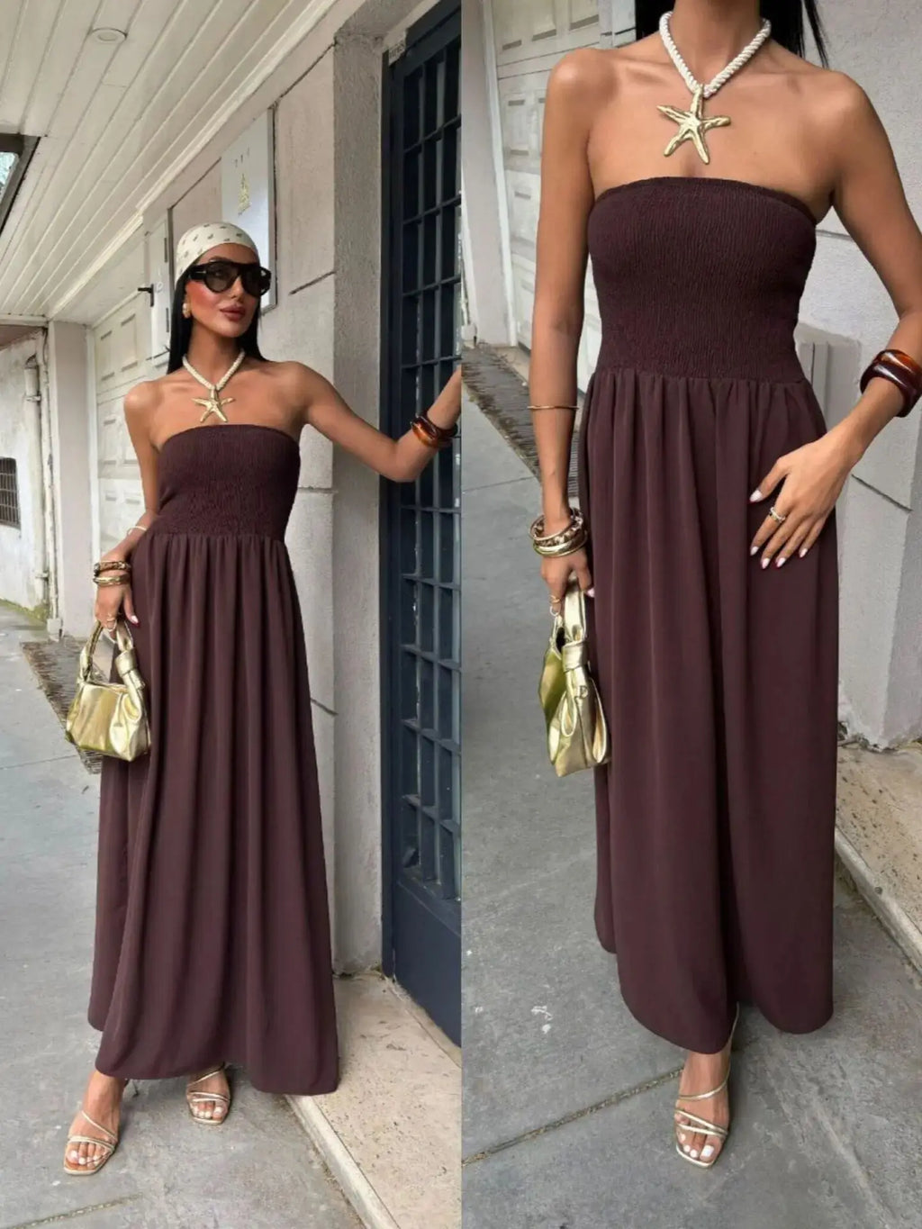 Off-Shoulder Maxi Dress