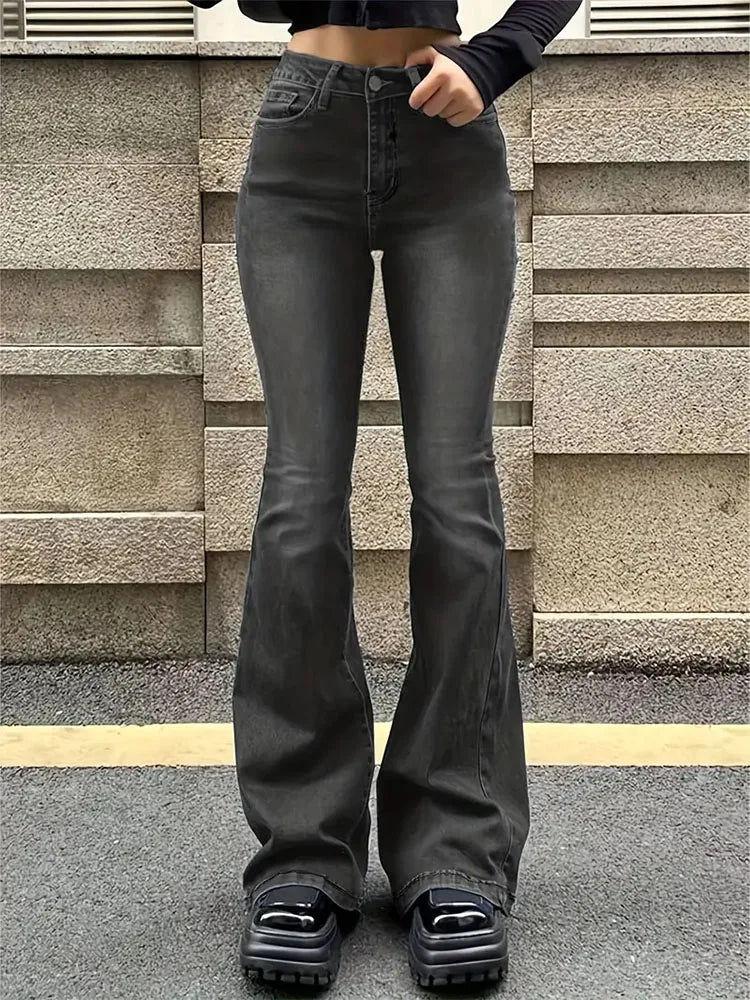 High-Waist Flared Jeans