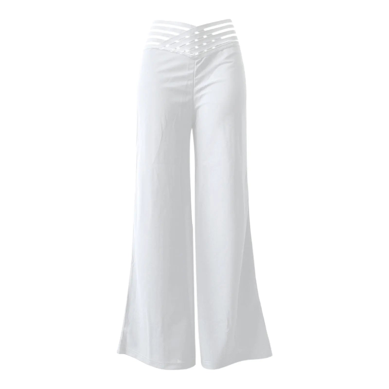 Mesh Panel Flared Trousers