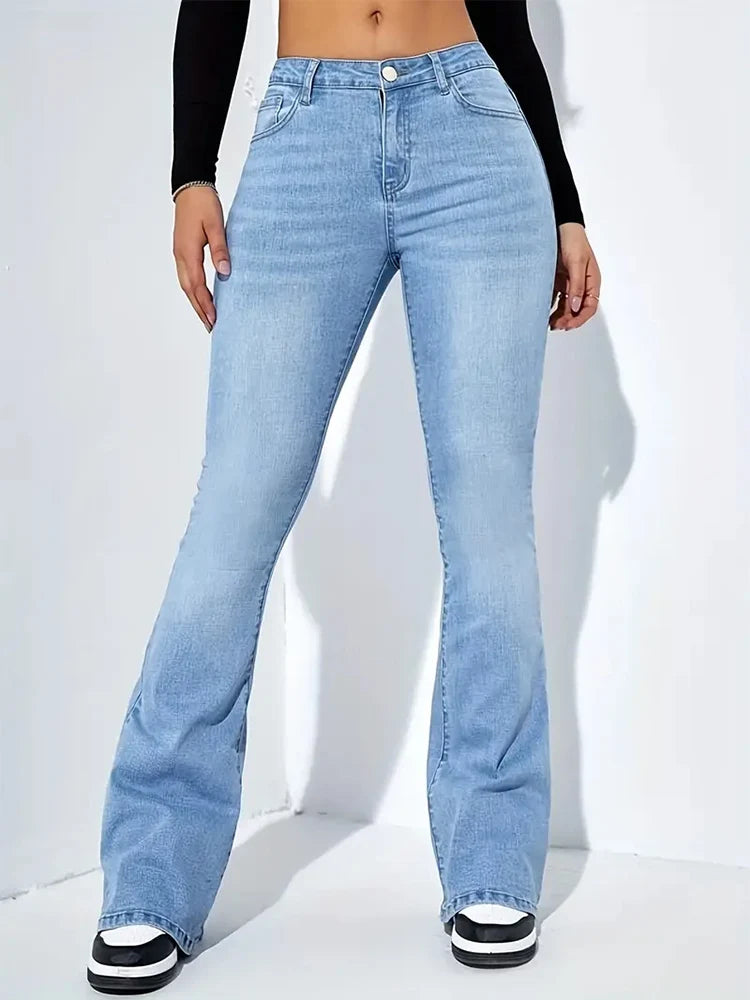 High-Waist Flared Jeans