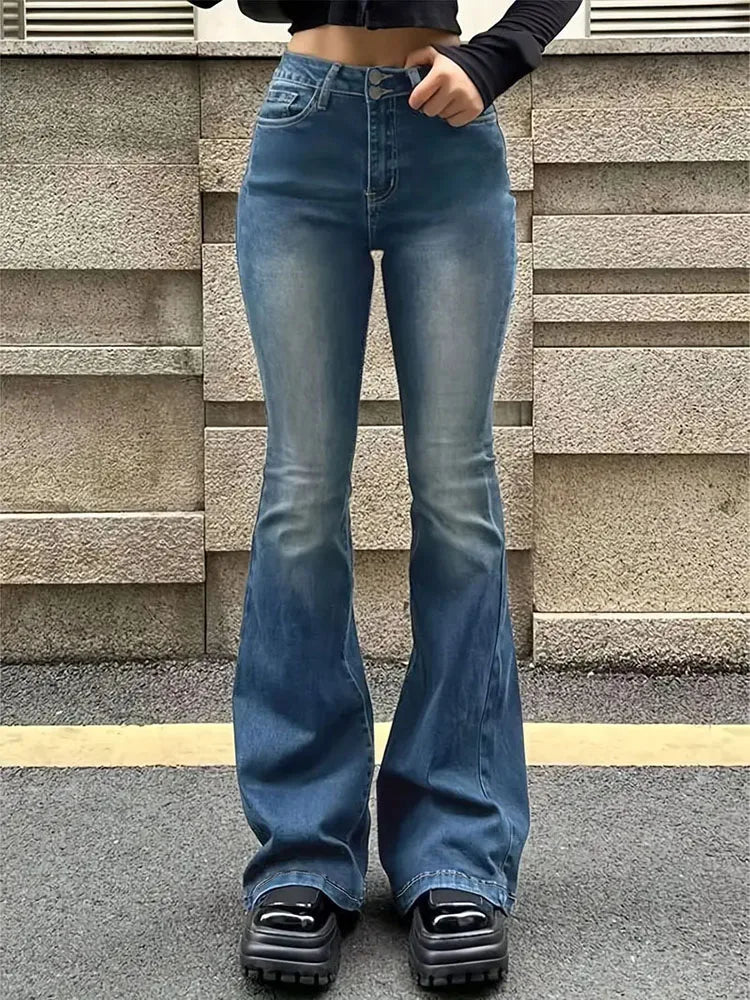 High-Waist Flared Jeans