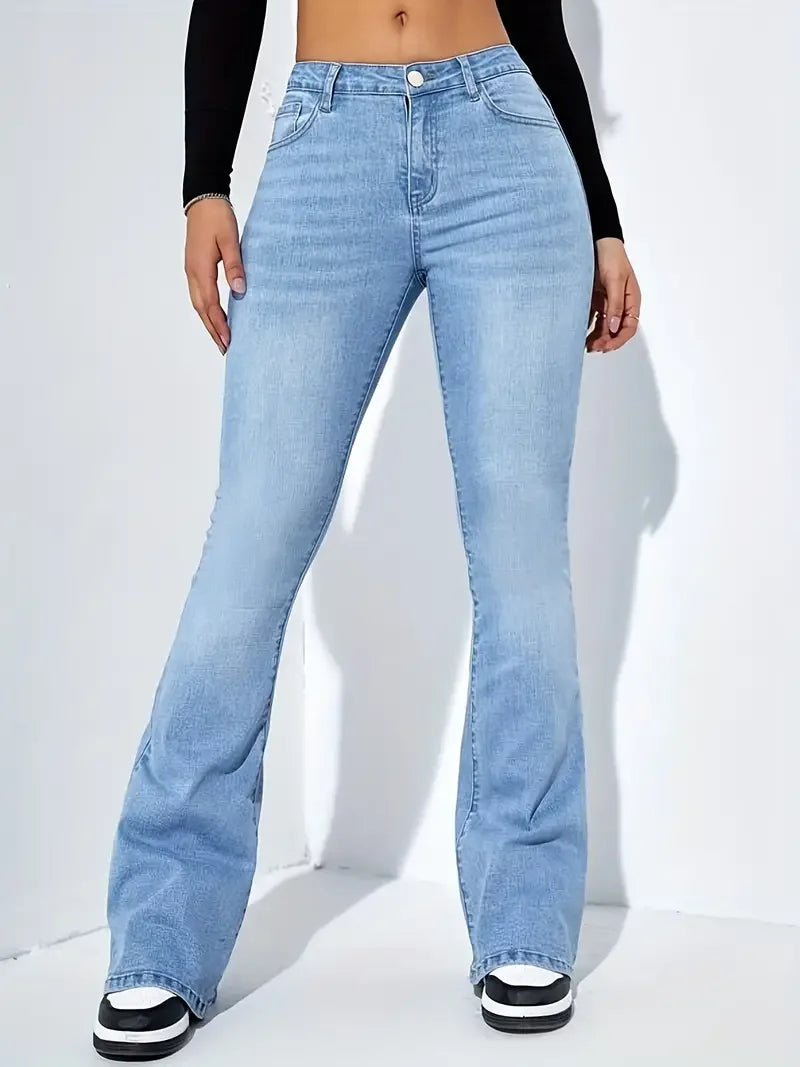 High-Waist Flared Jeans