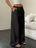 Floor-Length Straight-Leg Trousers