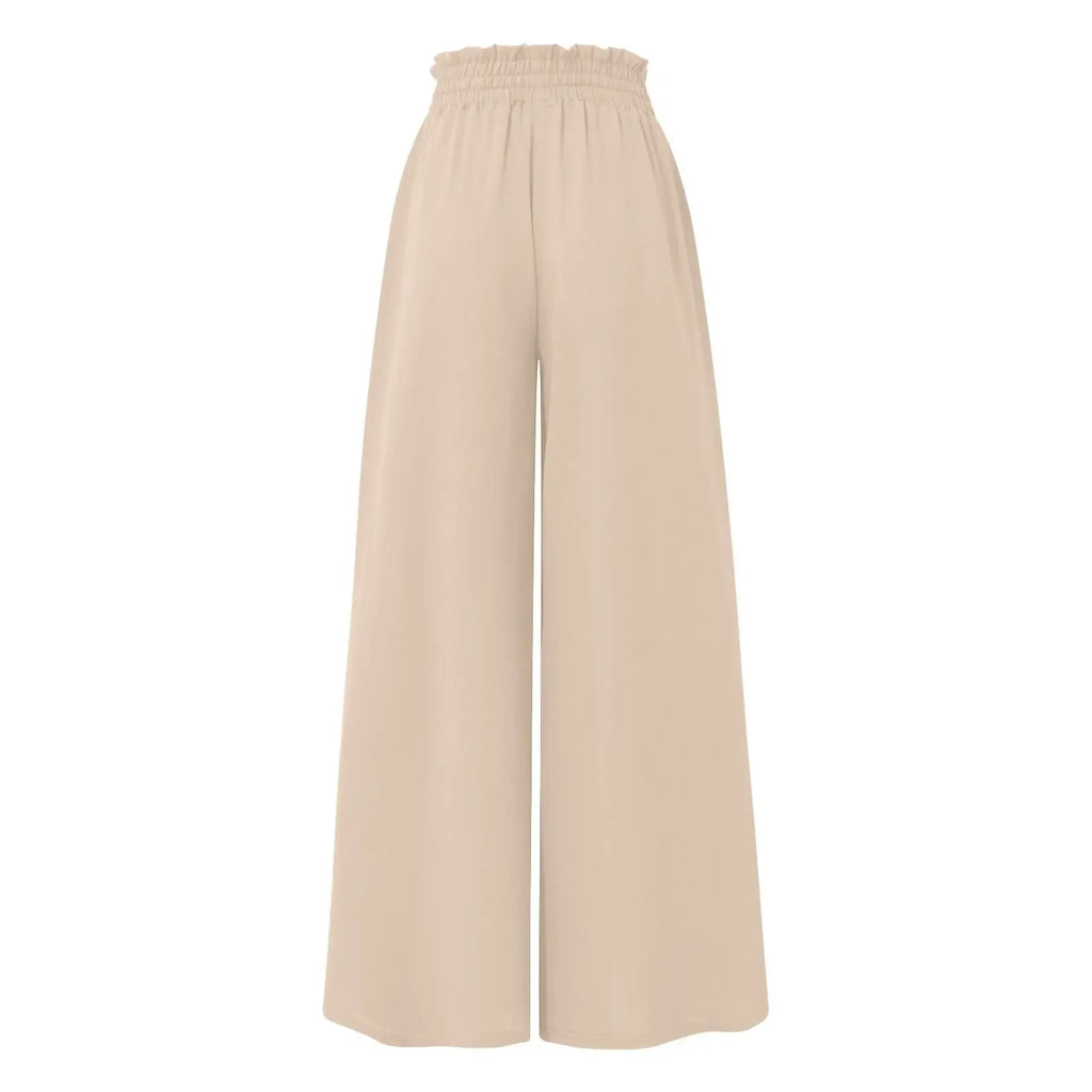 Drawstring Wide-Leg Trousers