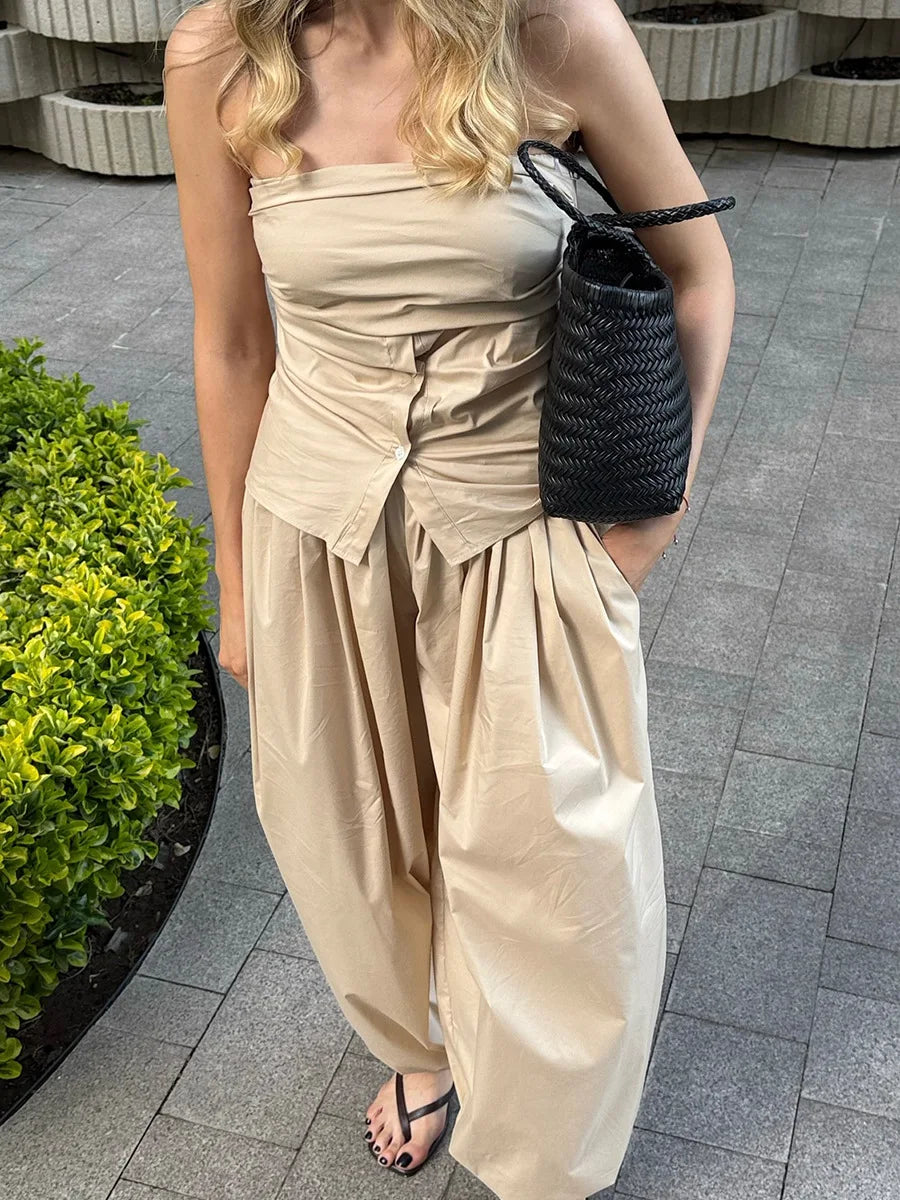 Cotton Lantern Trousers